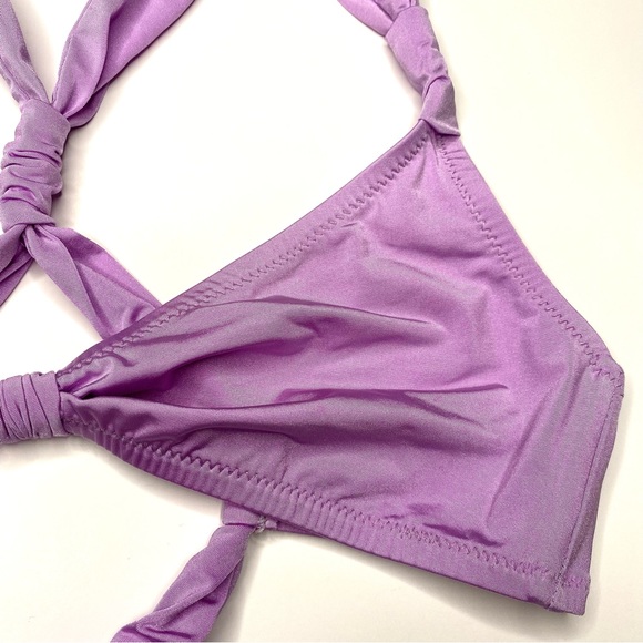 J. Crew Lilac Satin Bikini Top - Picture 2 of 9